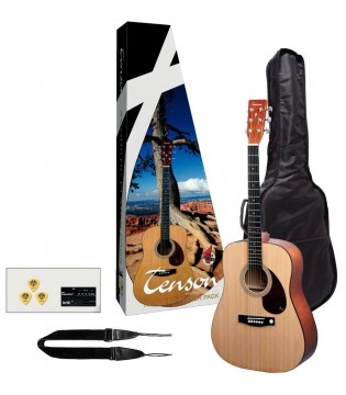 TENSON Player Pack D-1 NT гитара, чехол, ремень, тюнер, медиаторы, подарочная упаковка